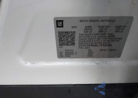 2020 Cadillac Xt4 Awd Sport z USA, uszkodzony, nr VIN 1GYFZFR45LF033046